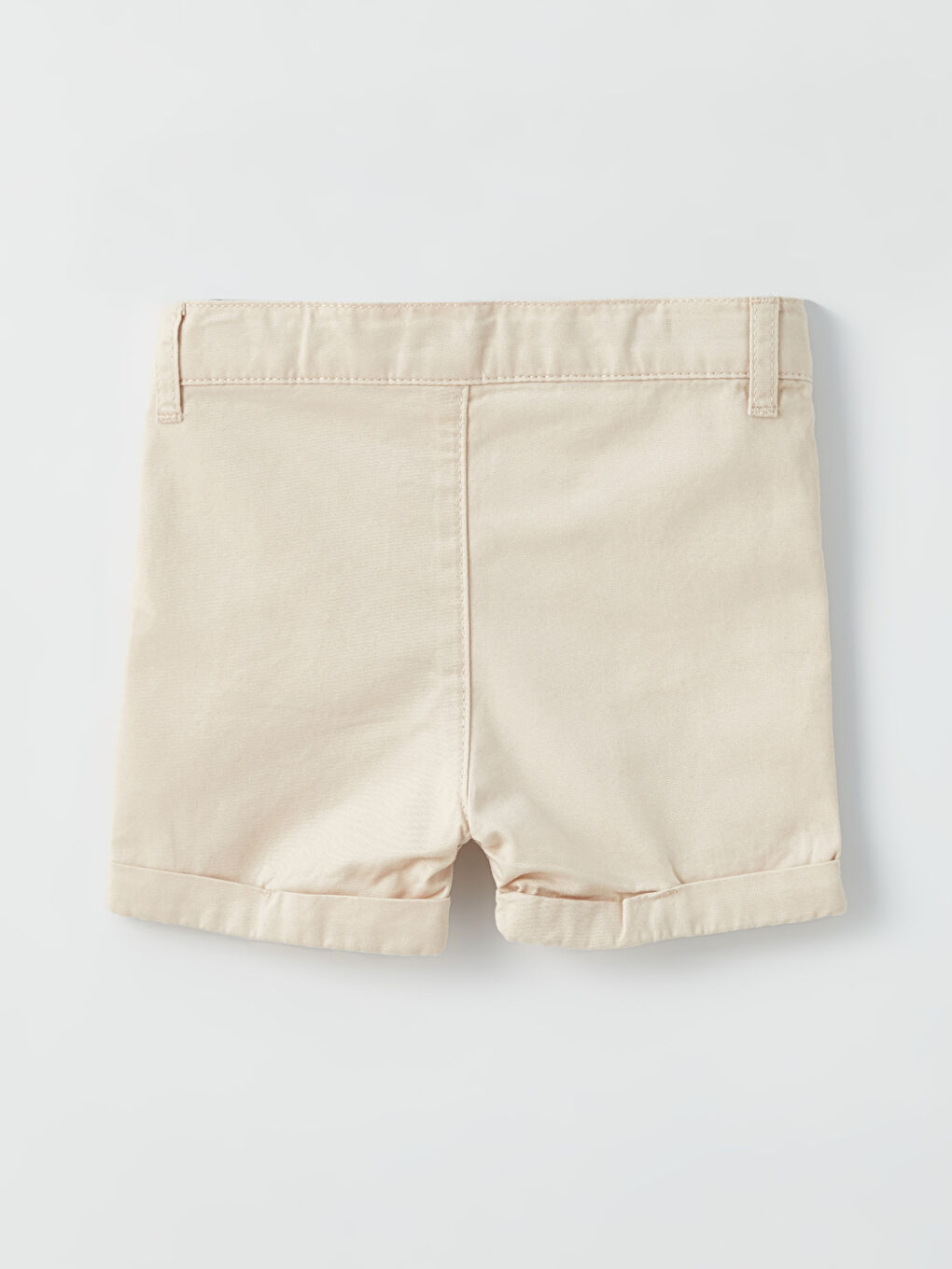 Ekru Kısa Kollu Desenli Erkek Bebek Gömlek ve Şort 2'li Takım-4