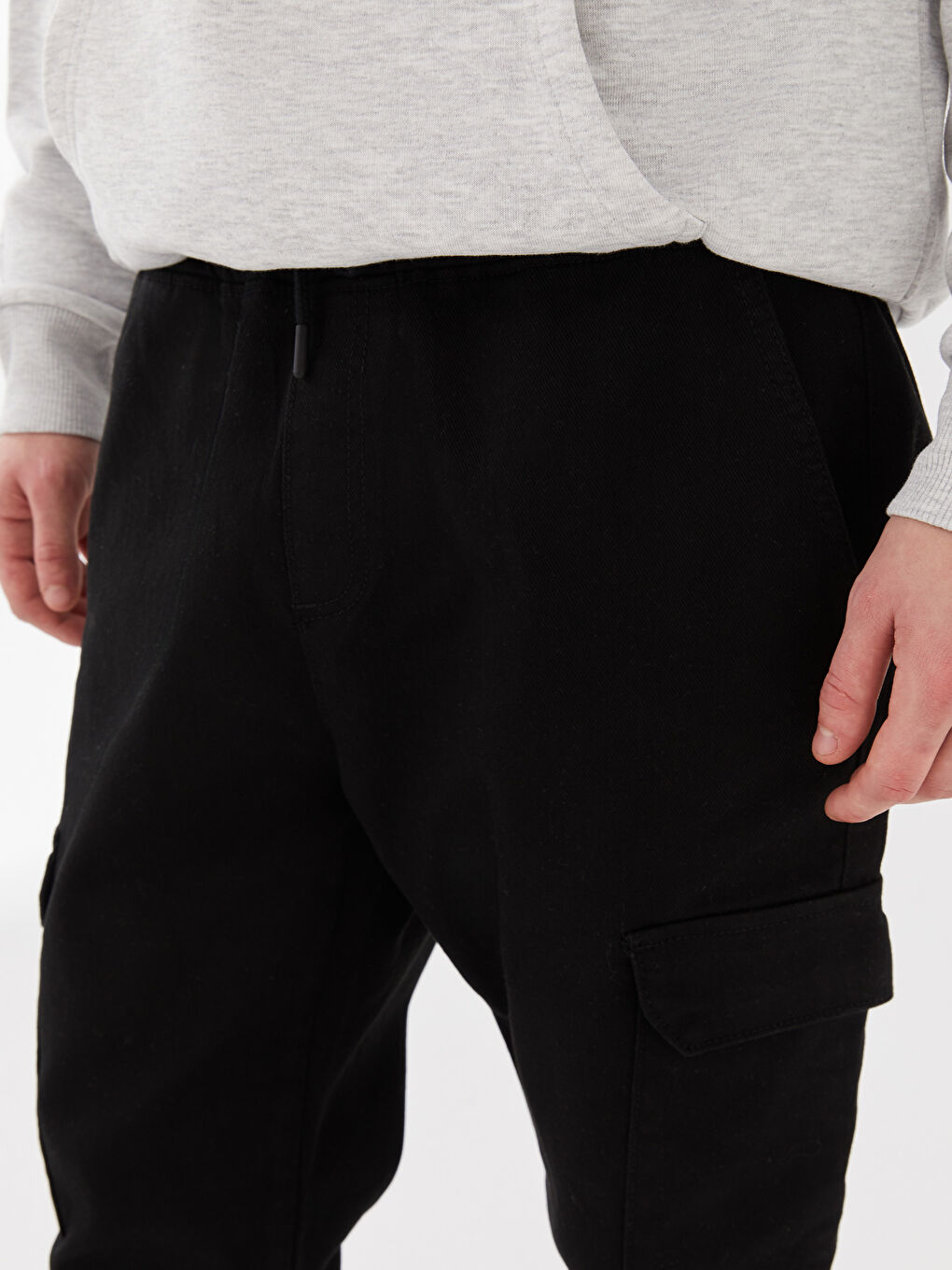 بنطلون كارغو رفيع للرجال-2