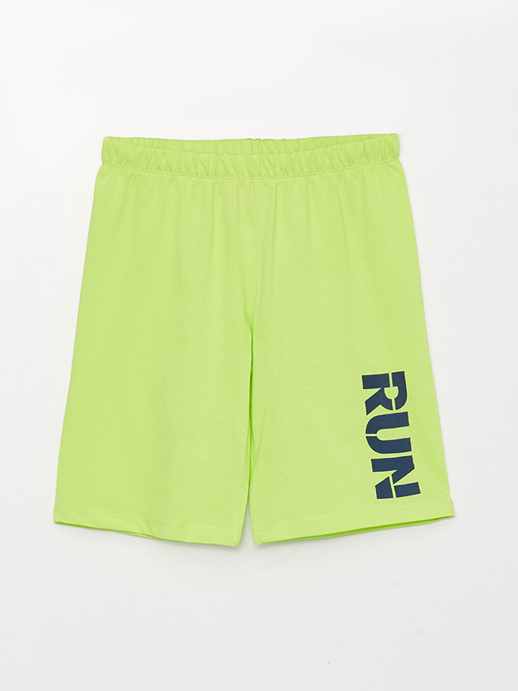 Lacivert Beli Lastikli Baskılı Erkek Çocuk Pijama Şort 2'li-1