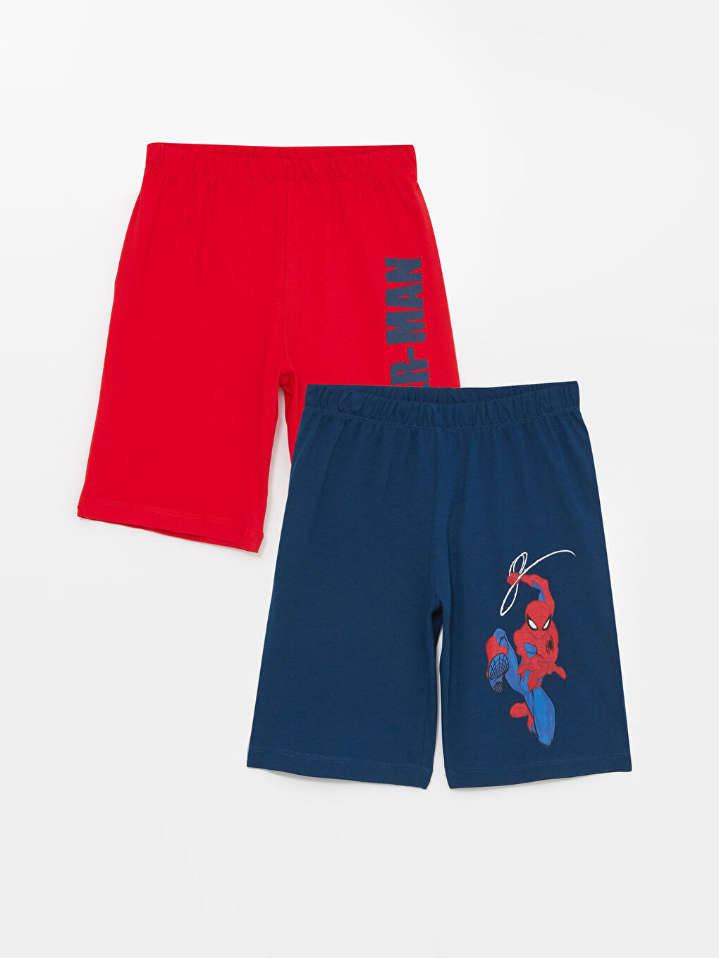 Elasticated Waist Spider-Man Printed Boys' Pyjama Shorts 2 Pack -S3ET48Z4-HNK