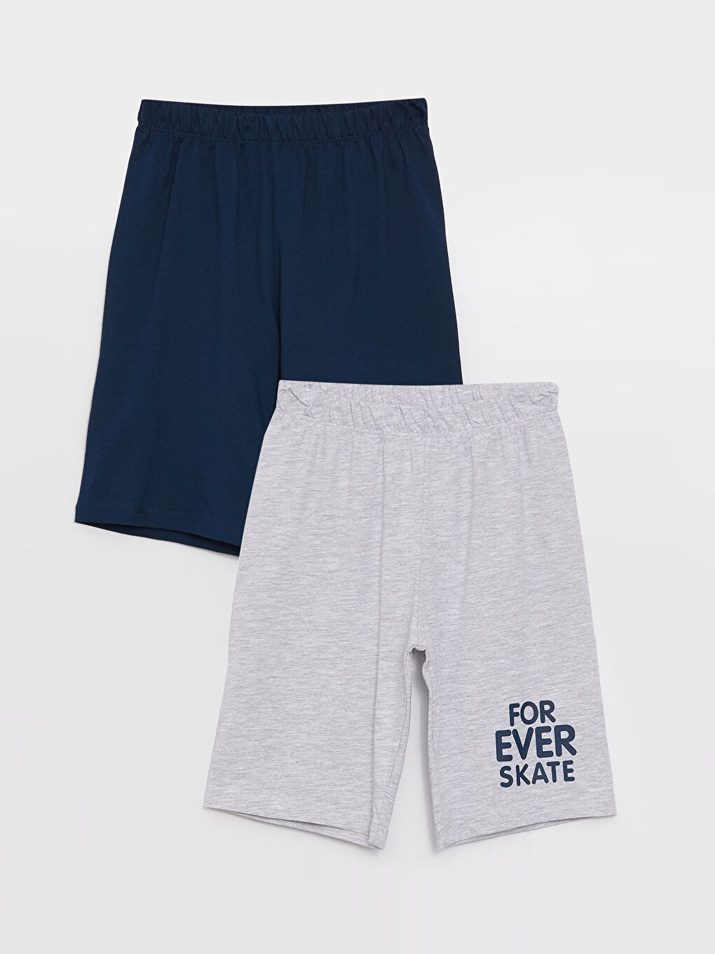 LCW Kids Gri Beli Lastikli Baskılı Erkek Çocuk Pijama Şort 2'li