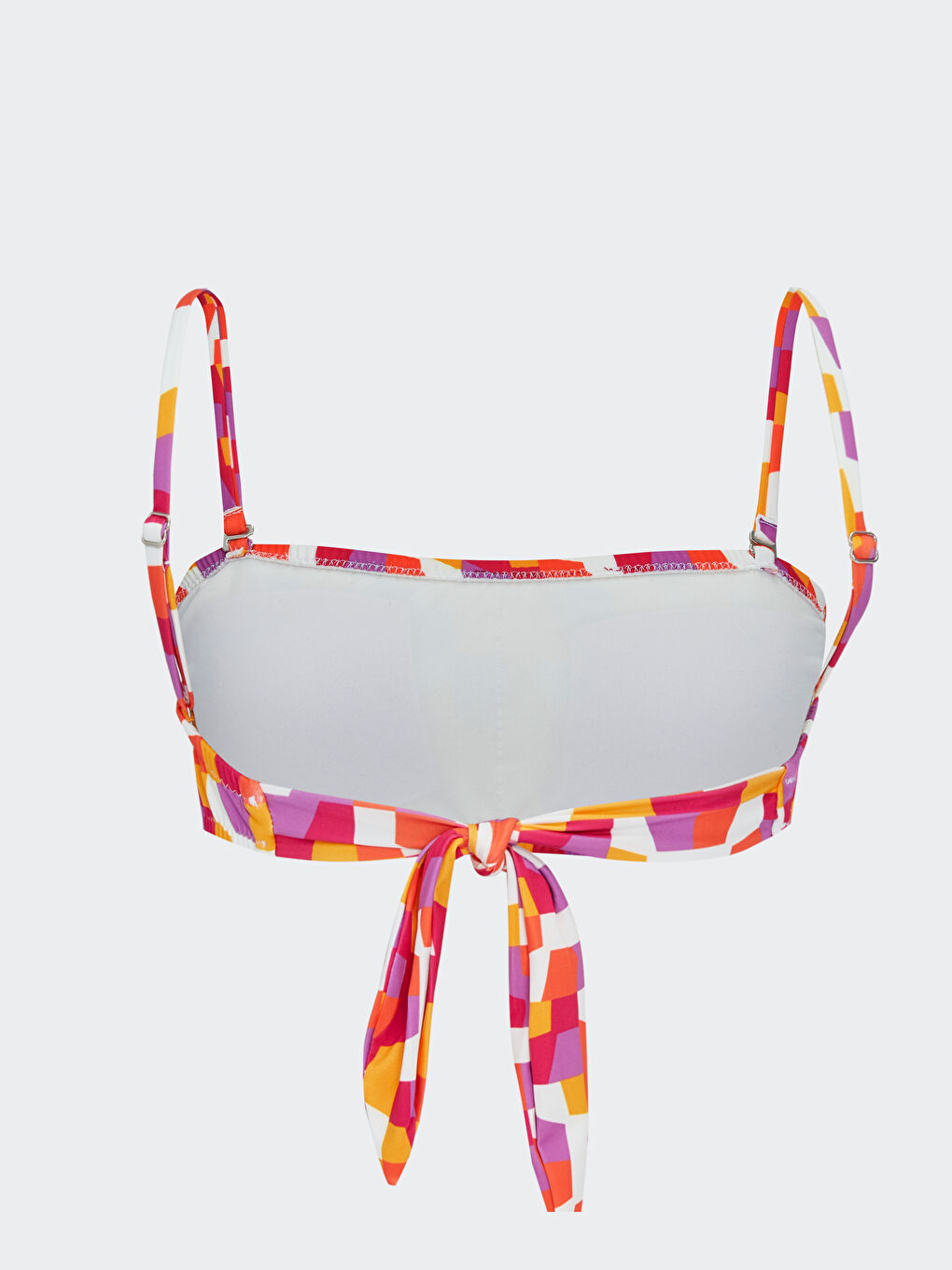 Women's Stitched Padded Patterned Bikini Top -S3ET57Z8-LTQ
