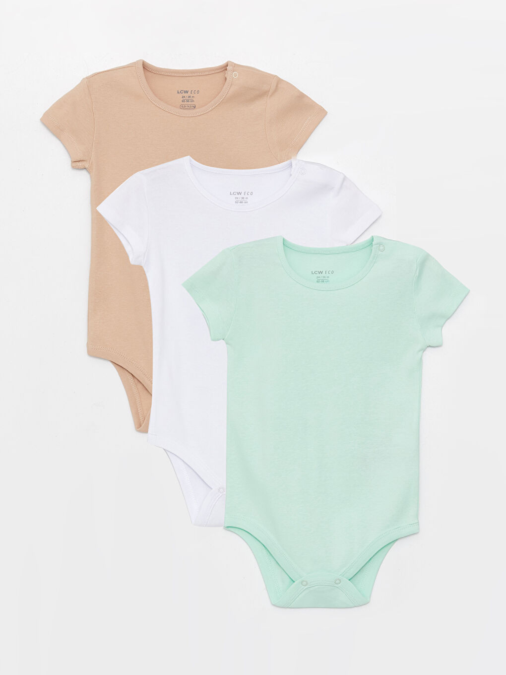 Crew Neck Baby Boy Snap Fastener Body 3 Pcs -S3ET65Z1-FXT