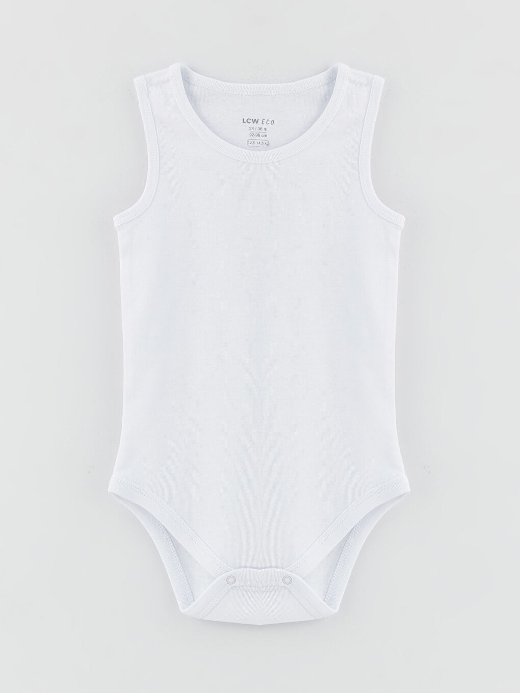 Beyaz Bisiklet Yaka Basic Erkek Bebek Çıtçıtlı Bodysuit 3'lü-1