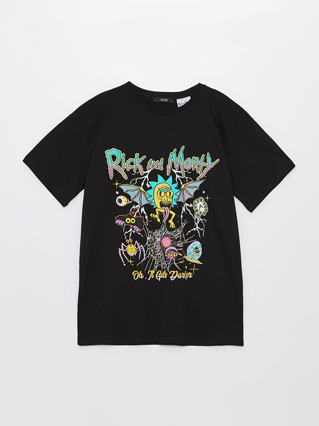 Crew Neck Rick and Morty Printed Short Sleeve Cotton Women's T-Shirt-5