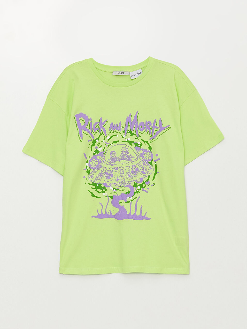 T-shirt à Col Rond Imprimé Rick et Morty pour Femmes-6