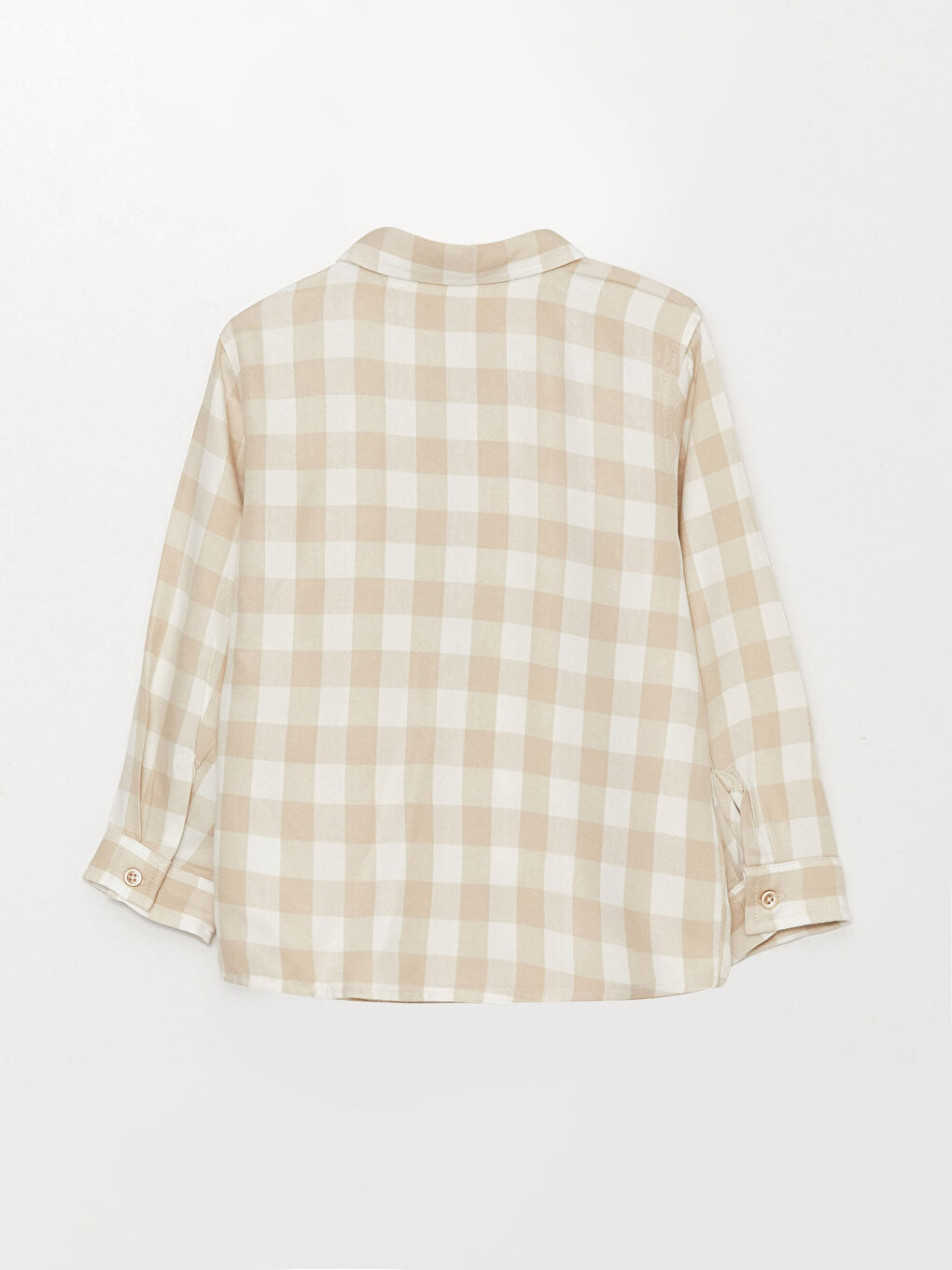 Long Sleeve Plaid Patterned Baby Boy Shirt-1