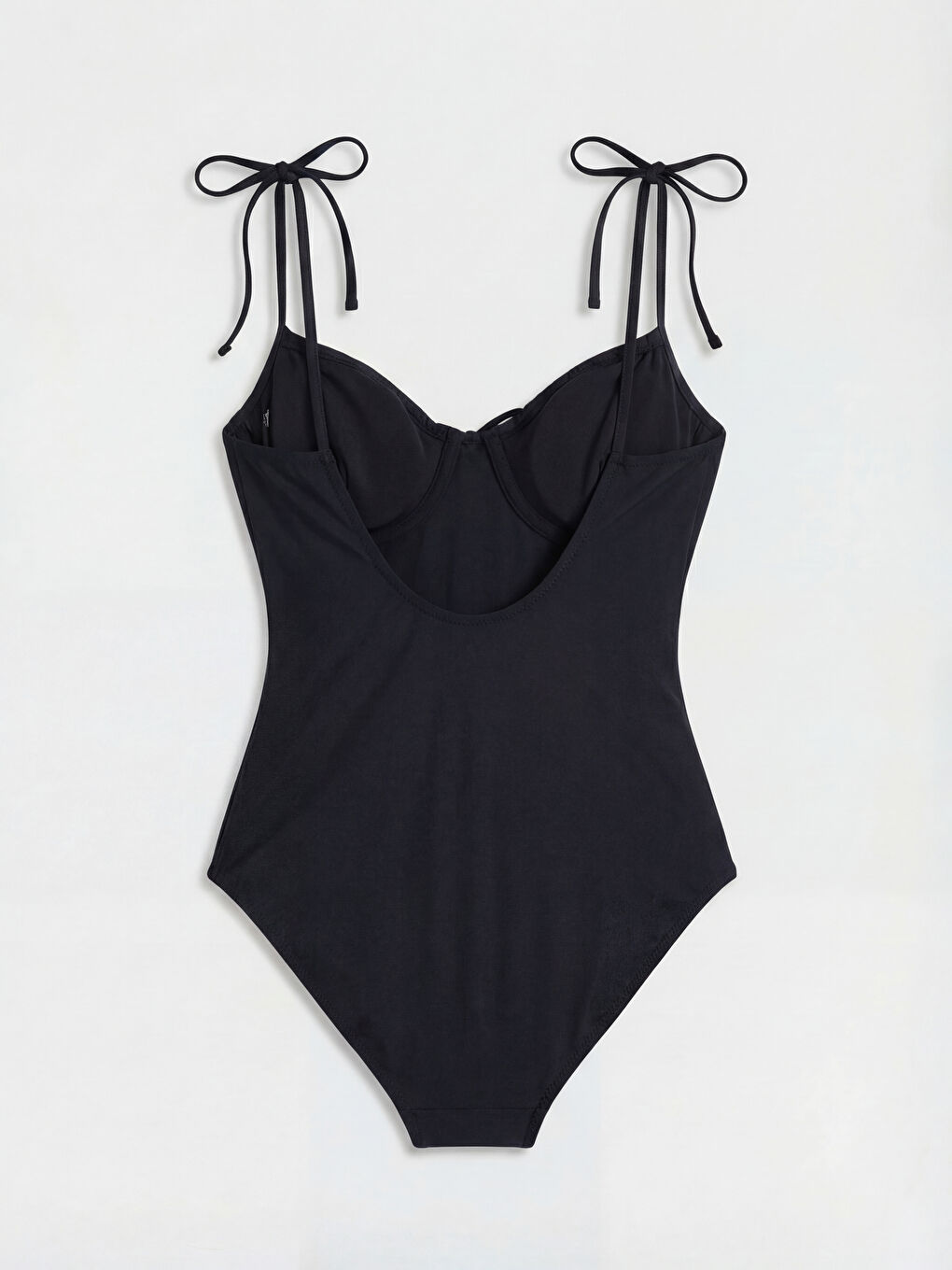 Siyah Kadın Düz Mayo-1