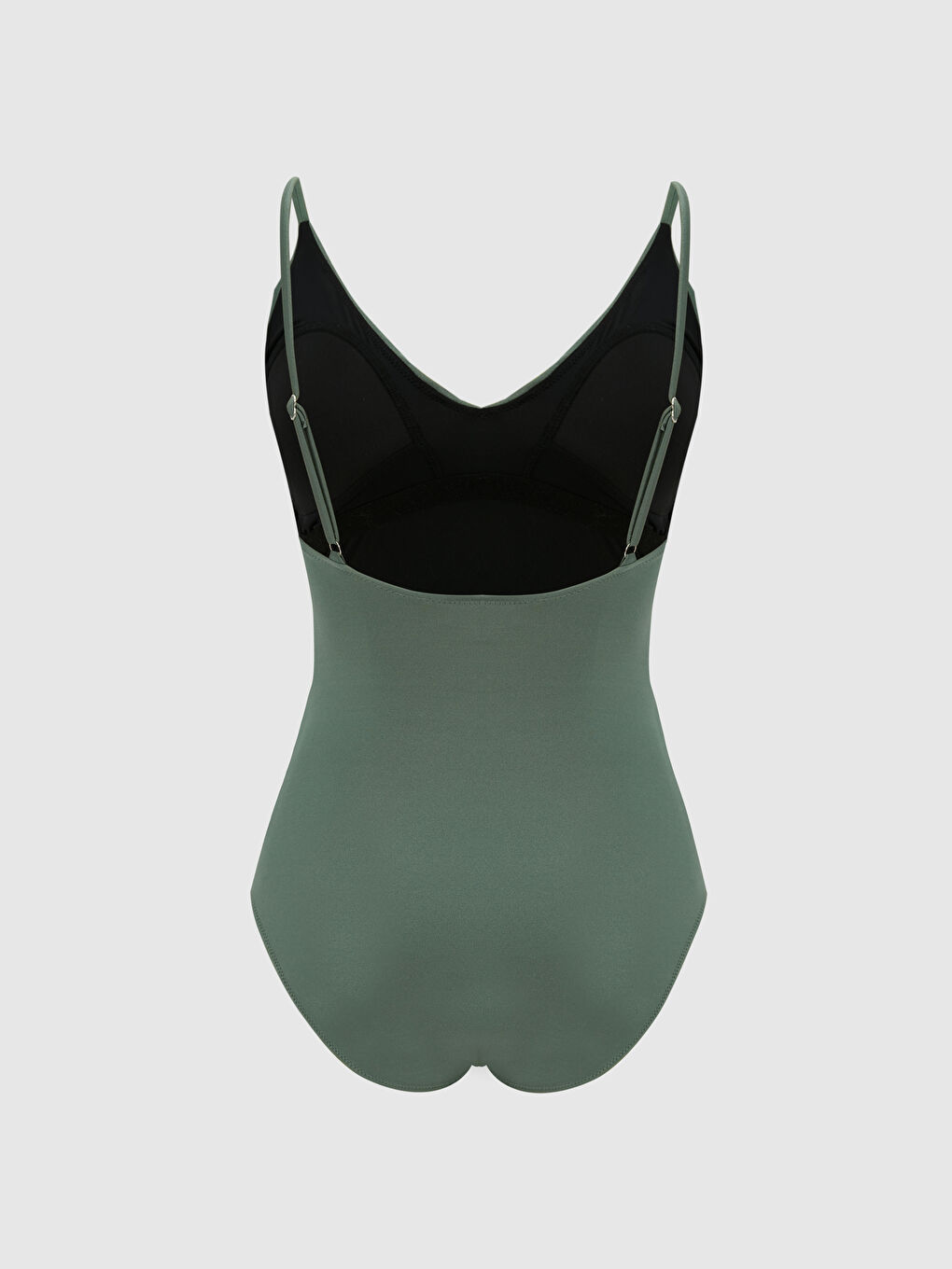 V-Neck Strap Frill Detailed Women's Swimwear -S3EU21Z8-VF9
