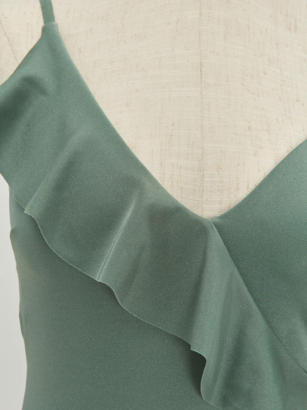 V-Neck Strap Frill Detailed Women's Swimwear -S3EU21Z8-VF9
