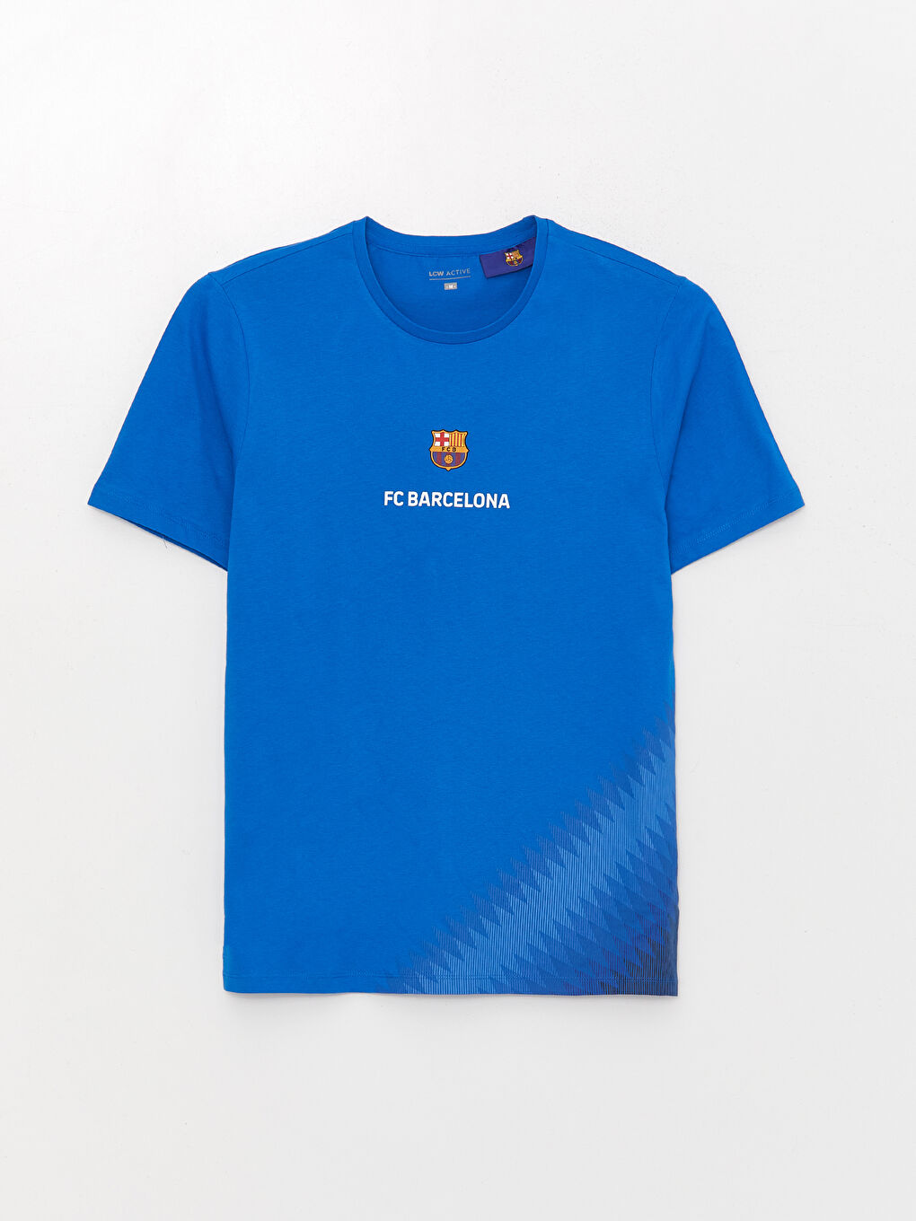 Футболка с круглым вырезом и коротким рукавом с принтом Барселона для мужчин-5