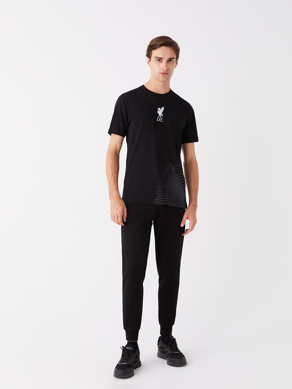 Crew Neck Short Sleeve Liverpool Printed Men's Fan T-Shirt-2