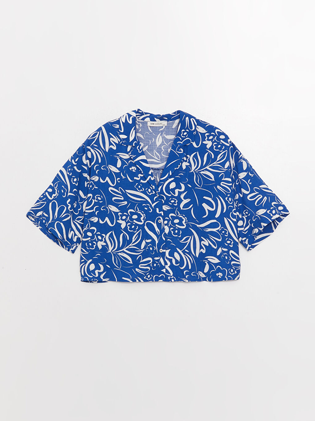 LCW Vision Chemise Oversize à Manches Courtes à Motifs pour Femmes -S3EU87Z8-LQQ