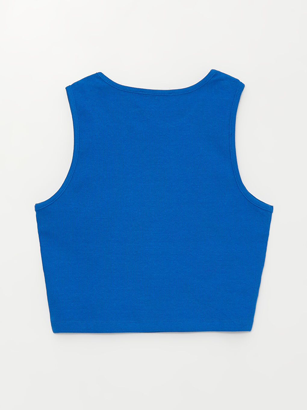 Mavi Kadın Bisiklet Yaka Düz Crop-6