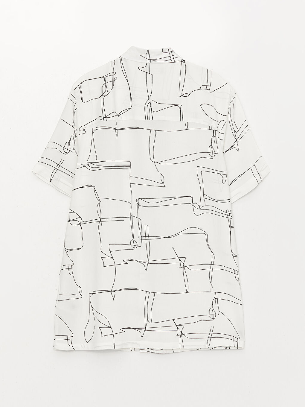 XSIDE Regular Fit Short Sleeve Patterned Viscose Men's Shirt -S3EV41Z8-LQJ
