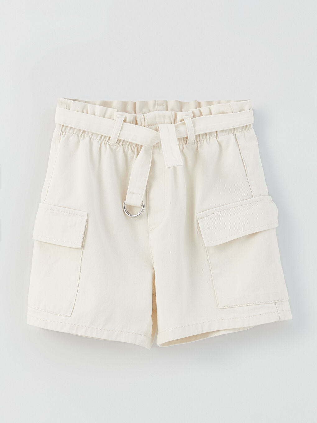 LCW Kids Elasticated Waist Girls' Cargo Shorts -S3EV43Z4-KX0
