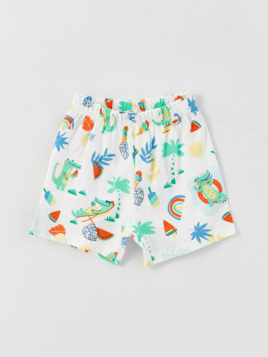 Ensemble de Pyjama Court Bébé Garçon à Motif et Manches Courtes à Col Polo-2