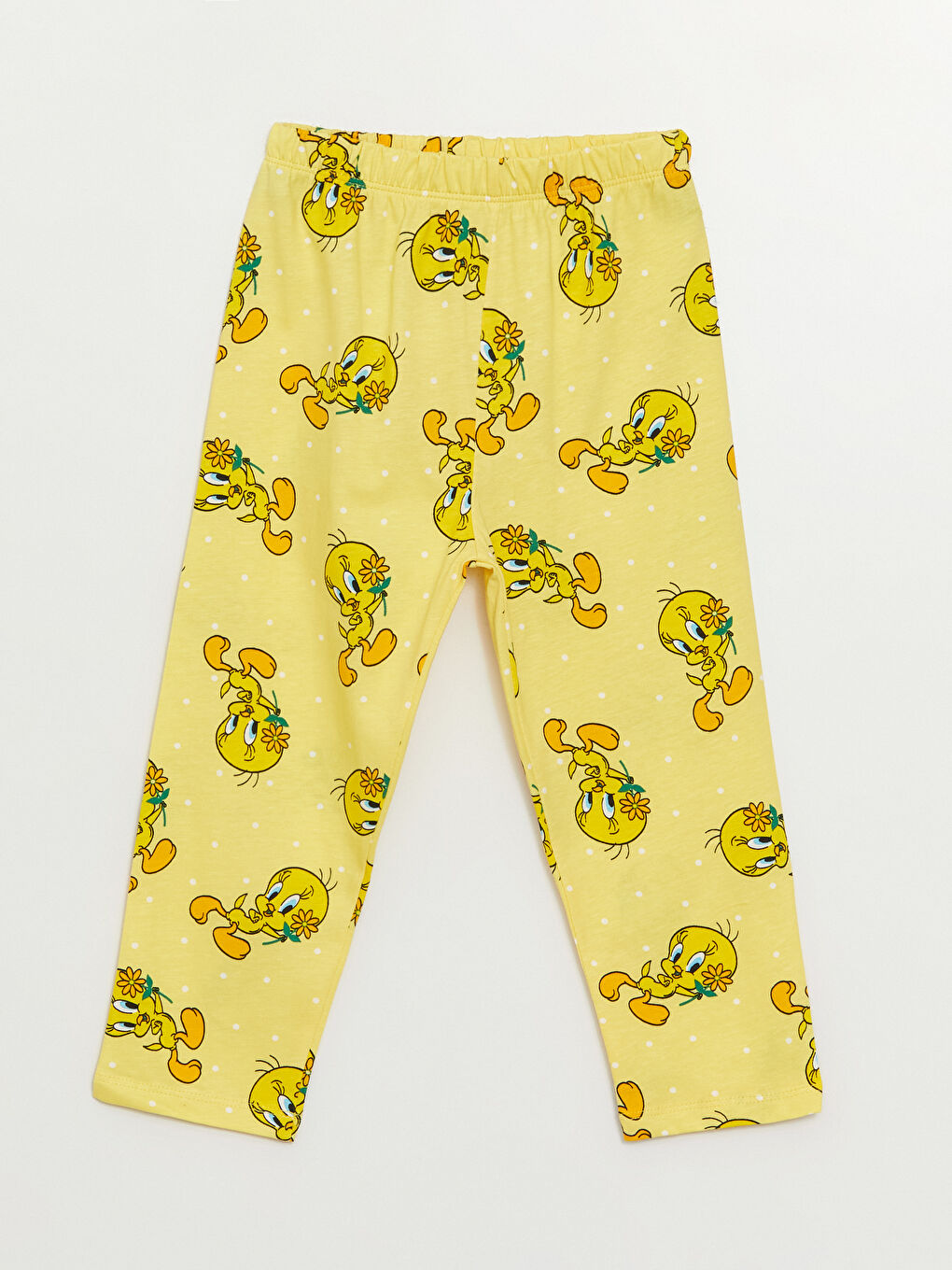 Sarı Tweety Baskılı Kız Bebek Pijama Takımı-2