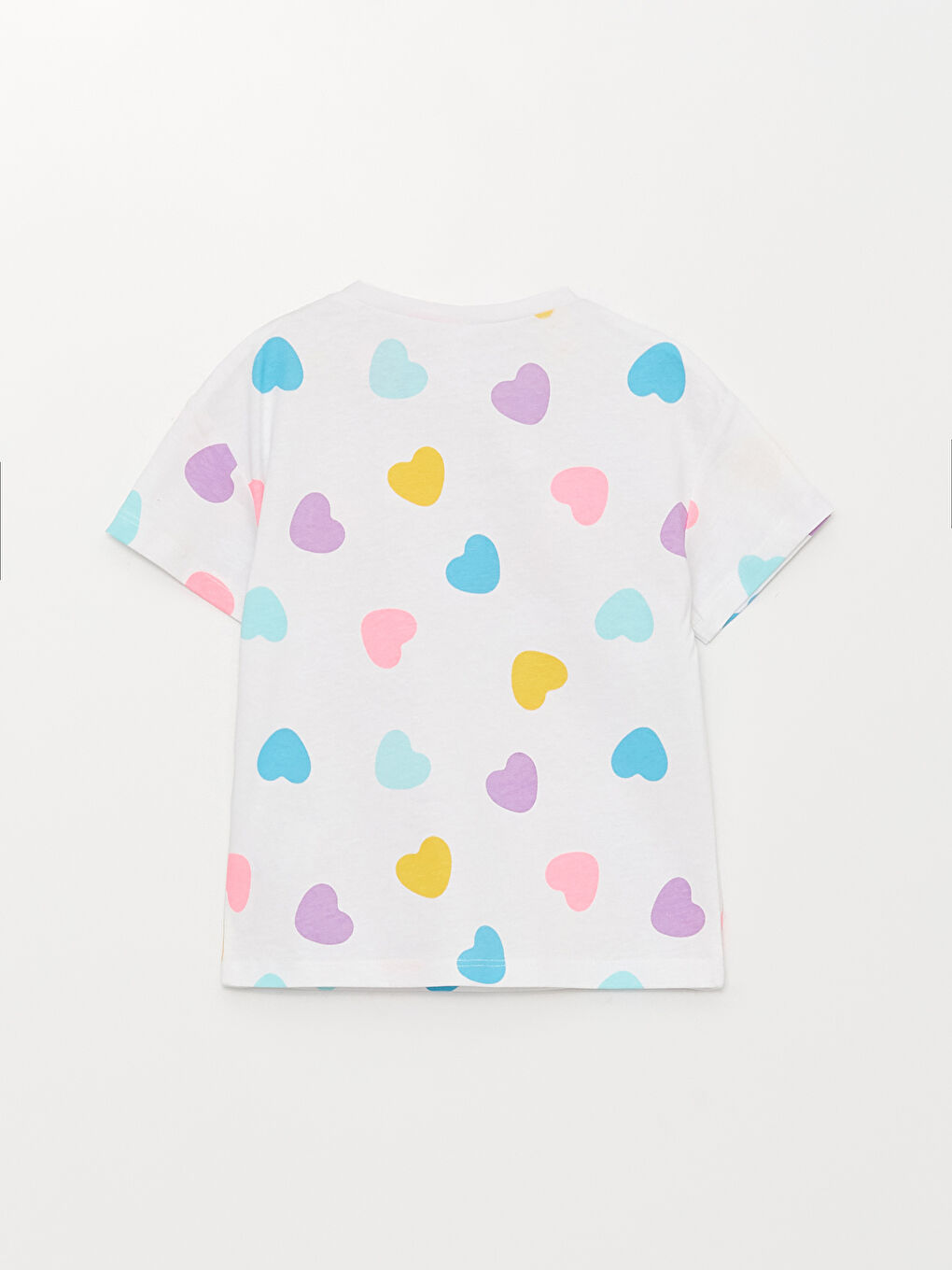 Crew Neck Short Sleeve Patterned Baby Girl T-Shirt-1