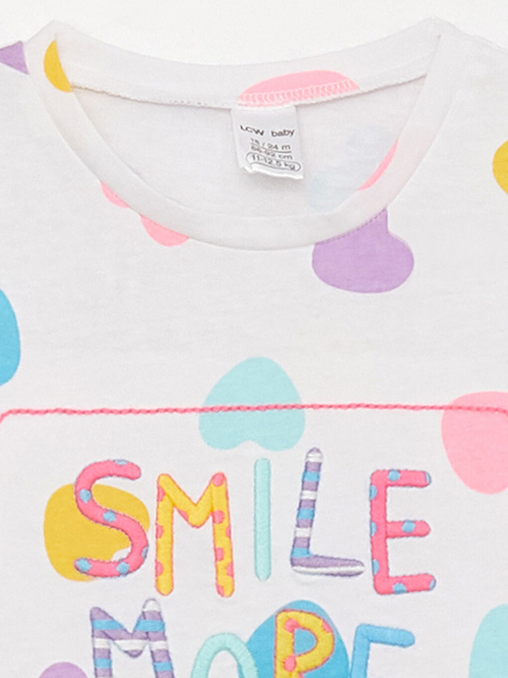 Crew Neck Short Sleeve Patterned Baby Girl T-Shirt-2