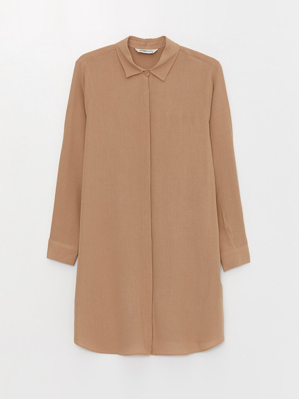 LCW Grace Crinkle Women's Shirt Tunic -S3EY13Z8-GWB - LC Waikiki