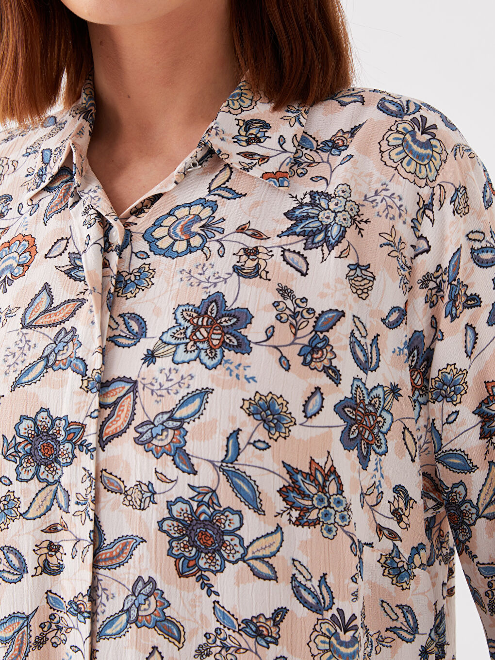 Floral Long Sleeve Women's Shirt Tunic-3