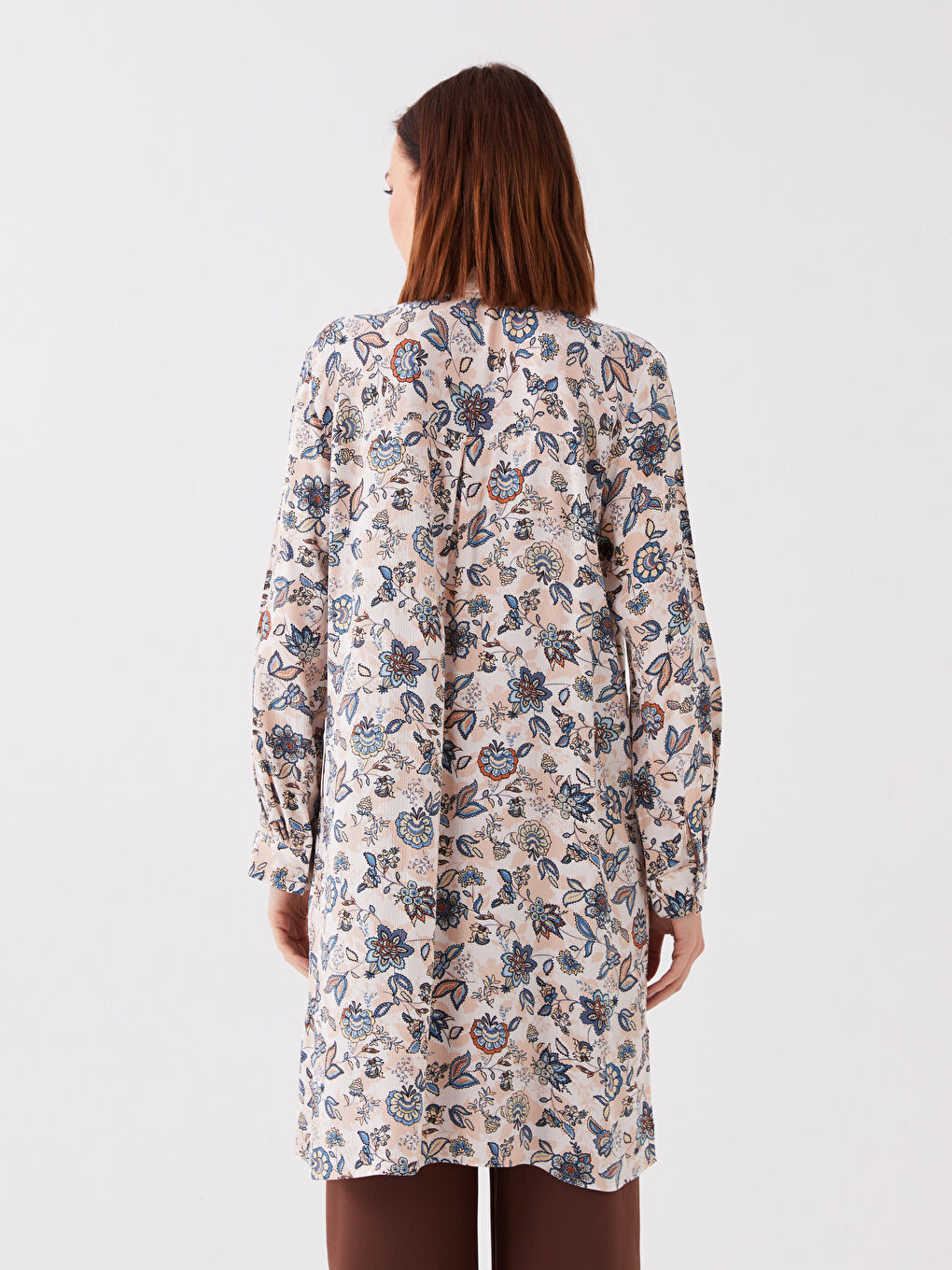 Floral Long Sleeve Women's Shirt Tunic-4