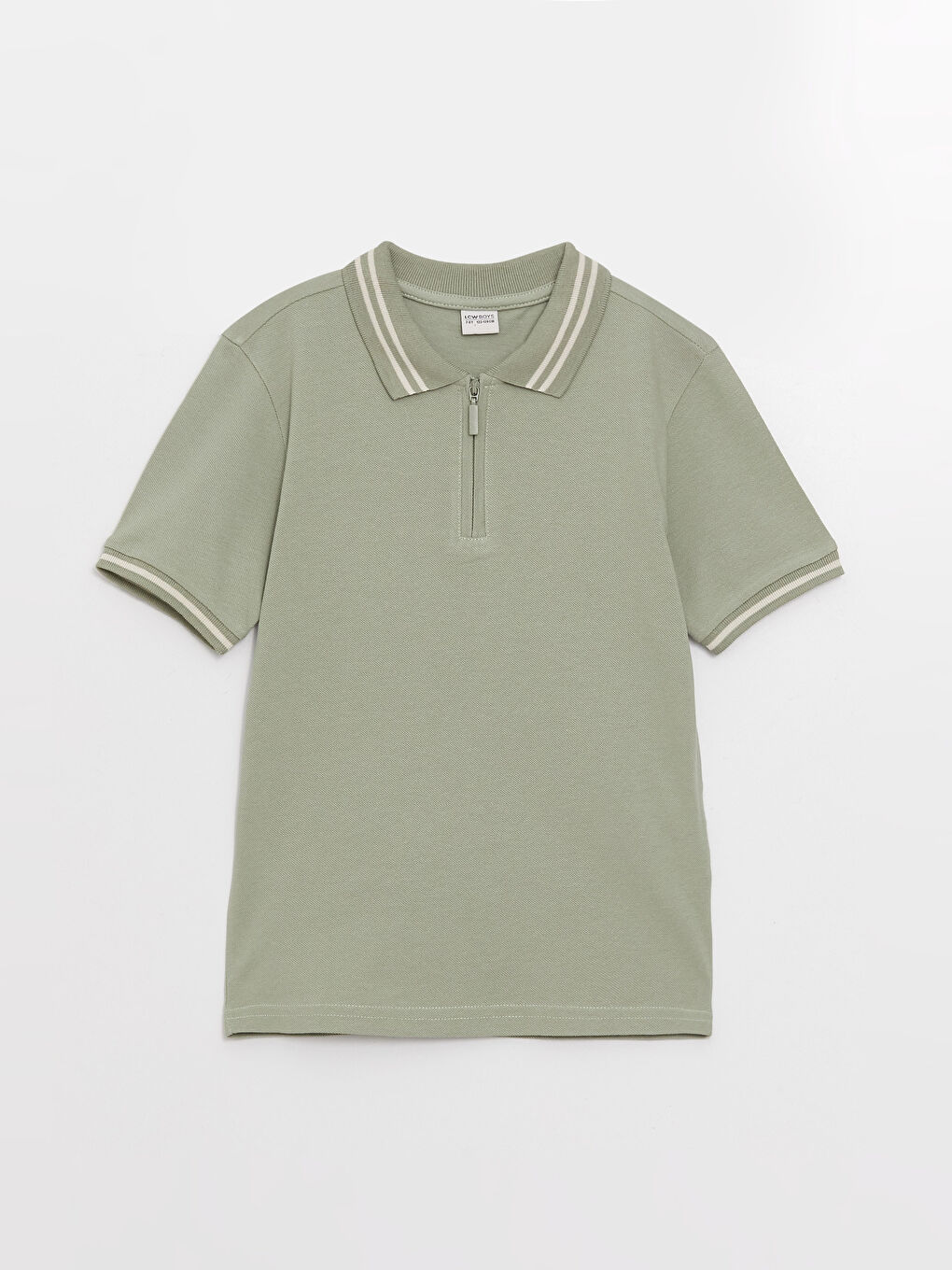 Polo Neck Basic Short Sleeve Boys' T-Shirt-3