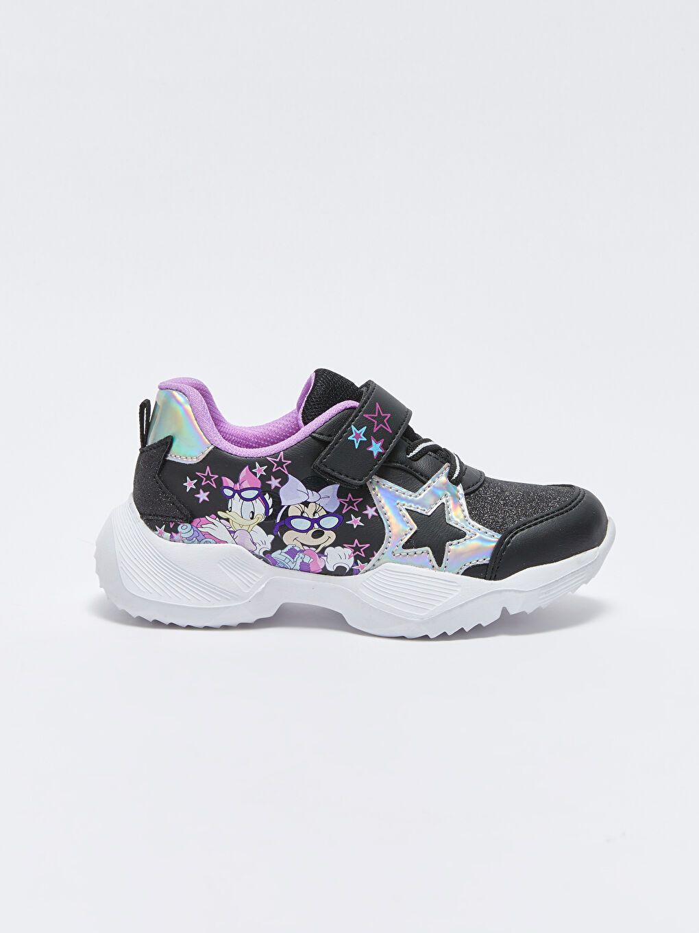LC Waikiki Minnie Mouse Printed Hook and Loop Girls Active Sports Shoes -S3EY44Z4-HUC