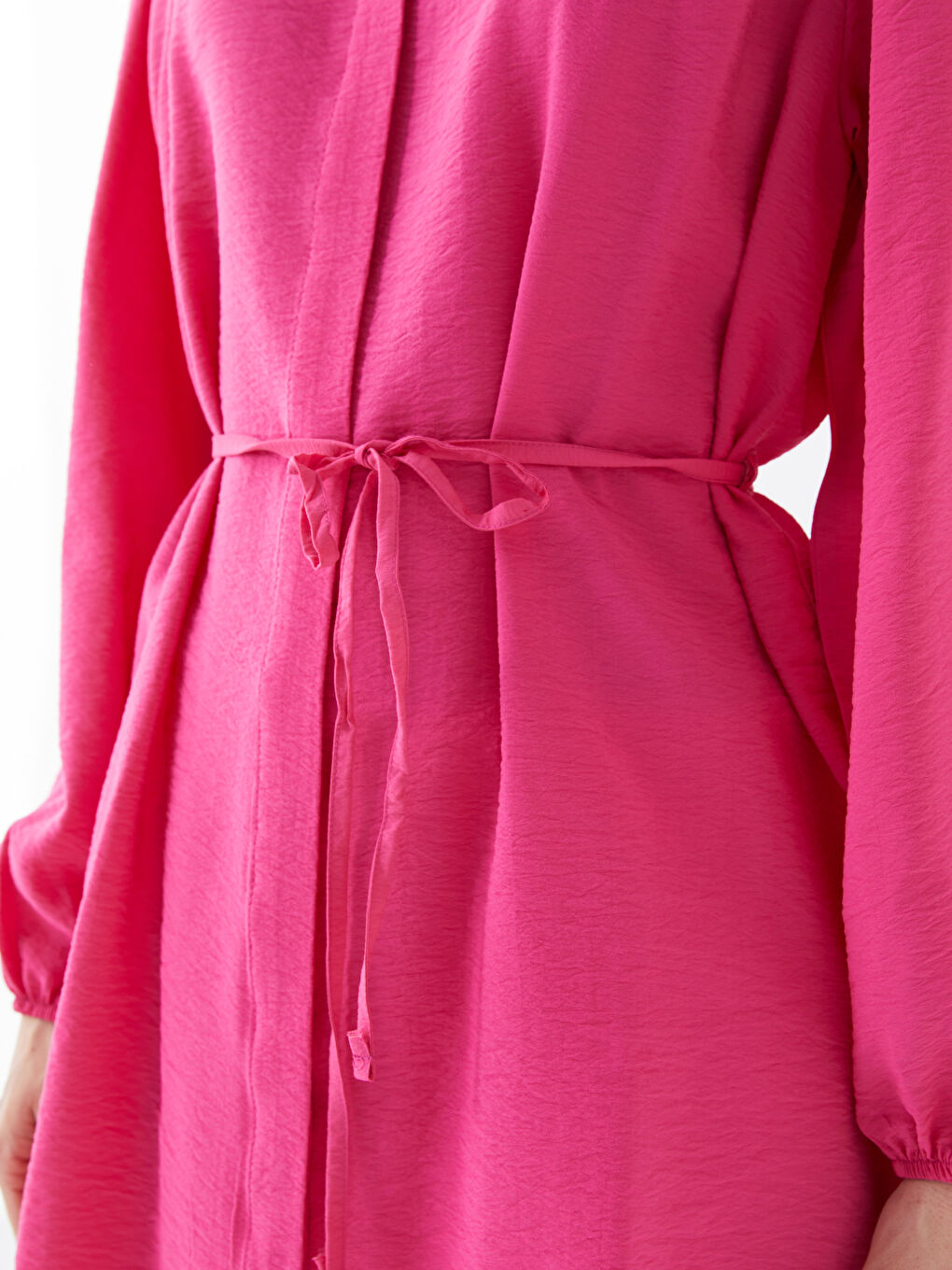 Tunică Aerobin Dreaptă cu Mânecă Lungă și Guler Rotund pentru Femei-3