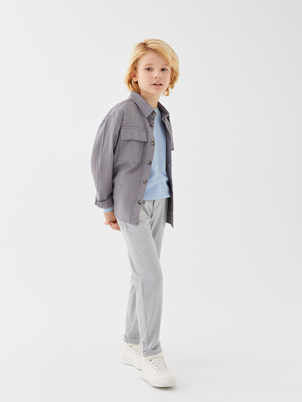 Elasticated Waist Boys' Trousers-1