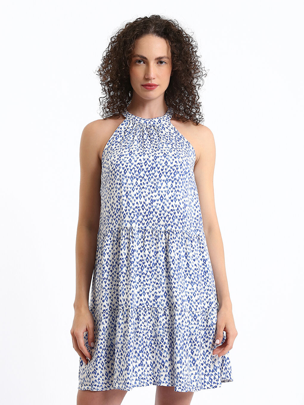 Robe à Motifs à Col Halter pour Femmes