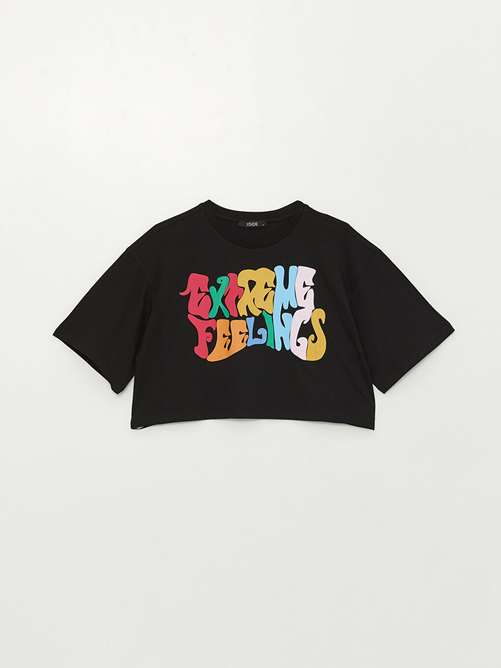 Haut Court Imprimé à Manches Courtes pour Femmes avec Col Rond-5