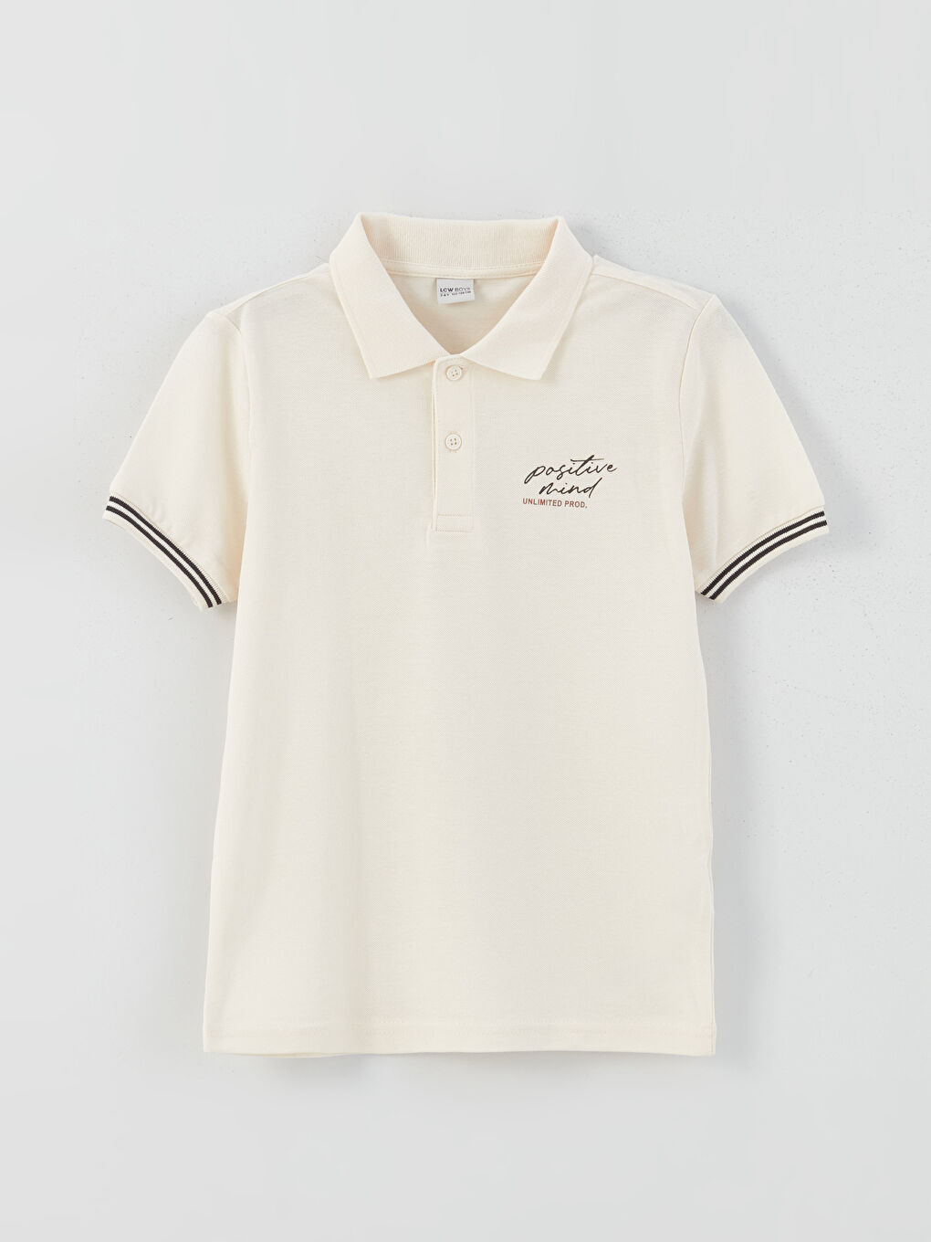 Polo Neck Printed Short Sleeve Boys' T-Shirt -S3EY90Z4-FRC