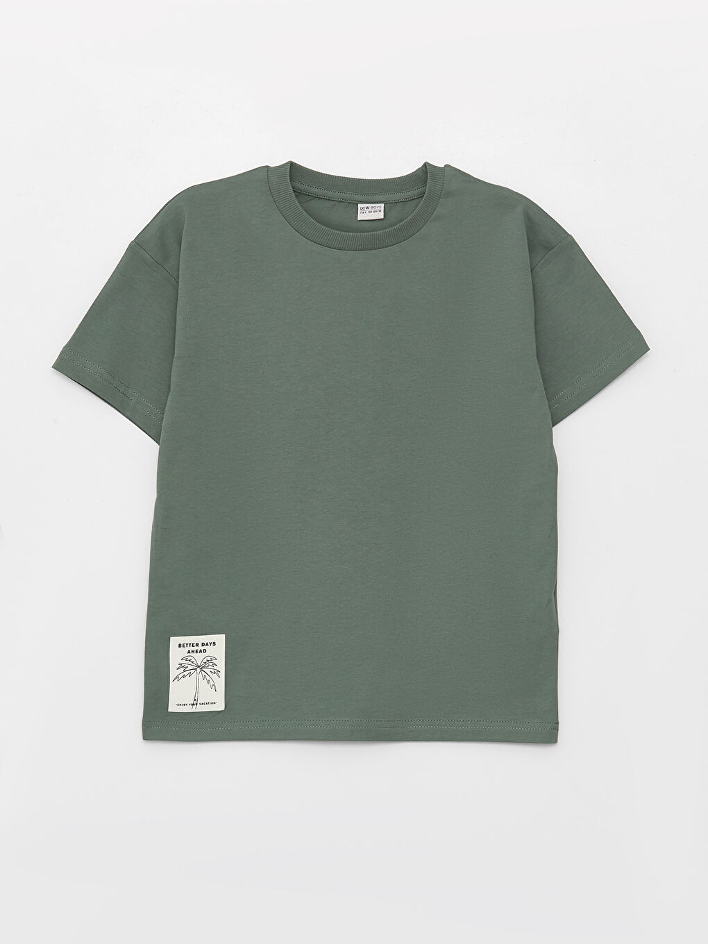 Tricou băiat cu mânecă scurtă și guler rotund & Bermude-1