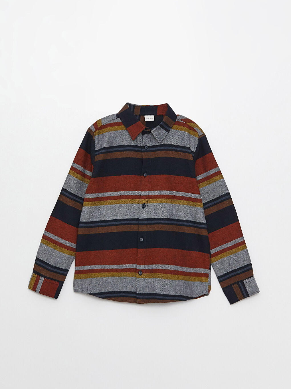 قميص مخطط كم طويل للأولاد