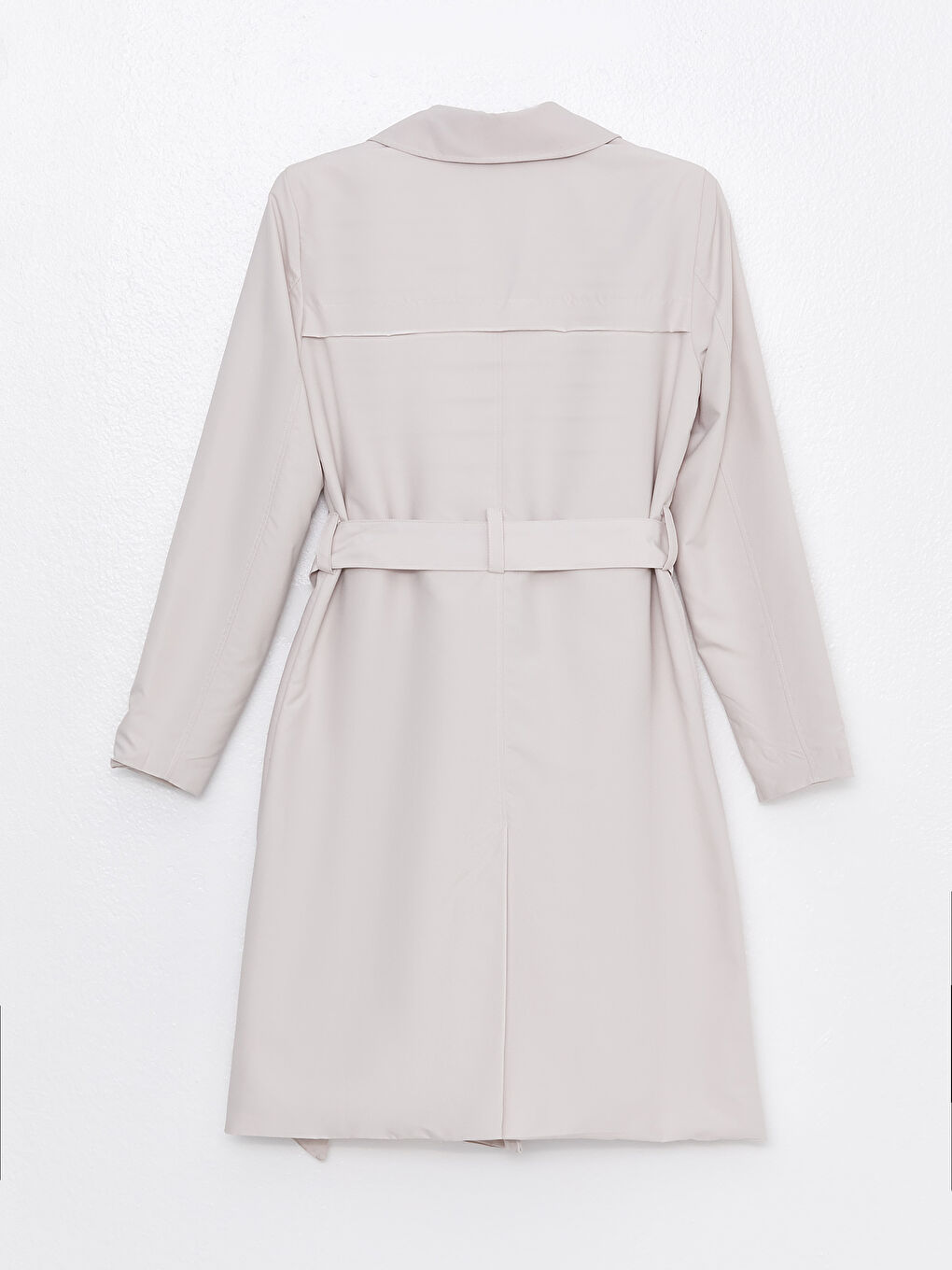 ترانشكوت نسائي سادة بأكمام طويلة وقبة جاكيت-5