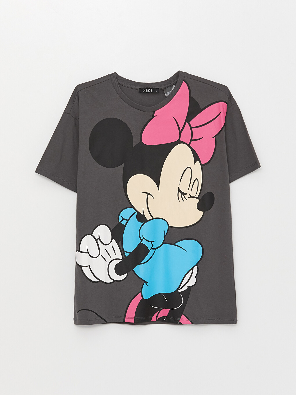 XSIDE Tricou cu Guler Rotund Imprimat Minnie Mouse cu Mânecă