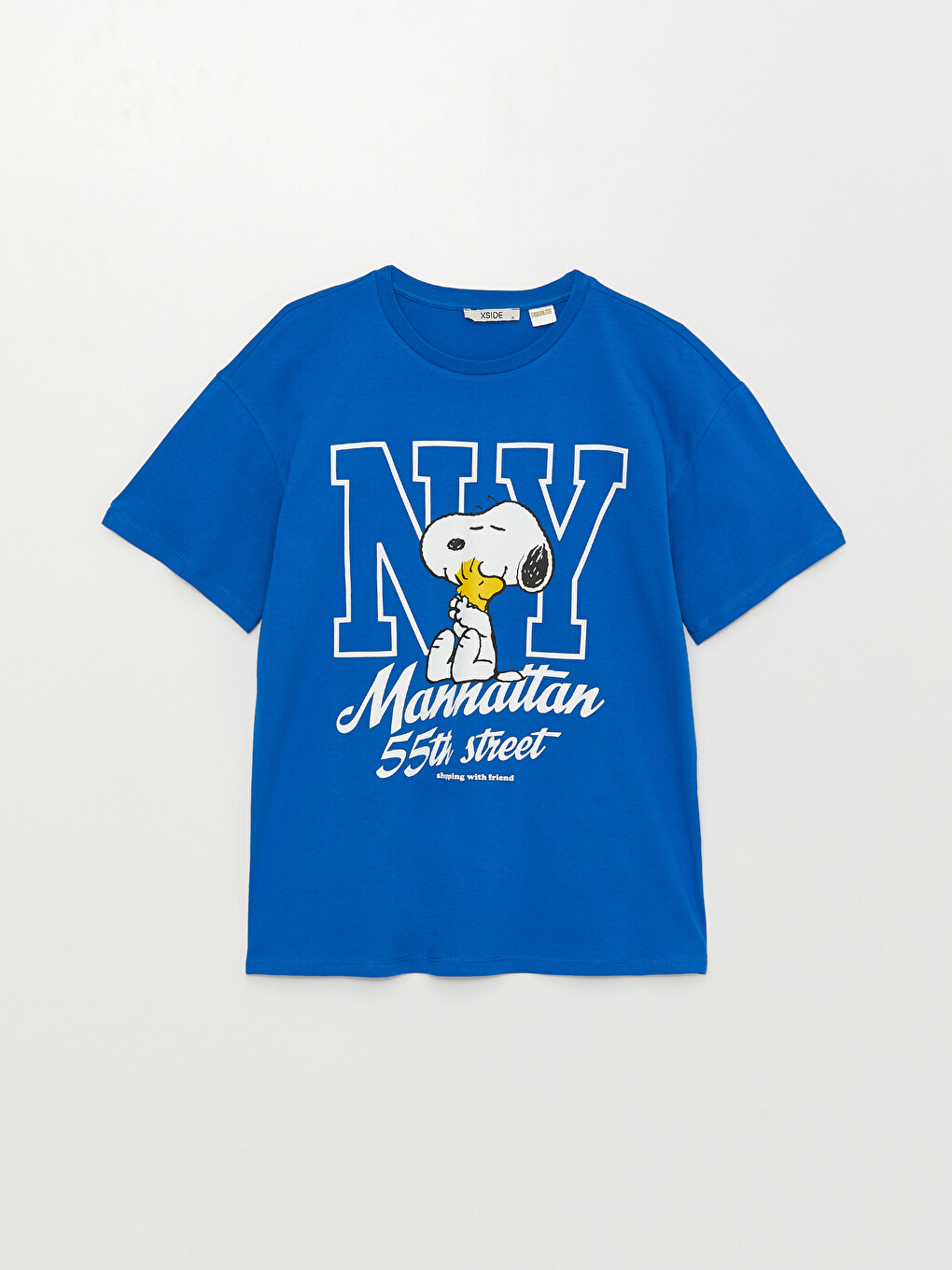 XSIDE Bisiklet Yaka Snoopy Baskılı Kısa Kollu Kadın Tişört