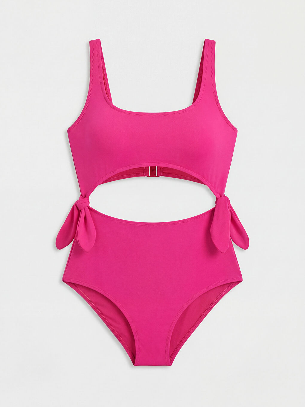 Pembe U Yaka Kadın Mayokini