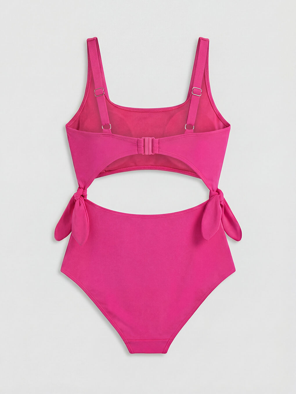 Pembe U Yaka Kadın Mayokini-1