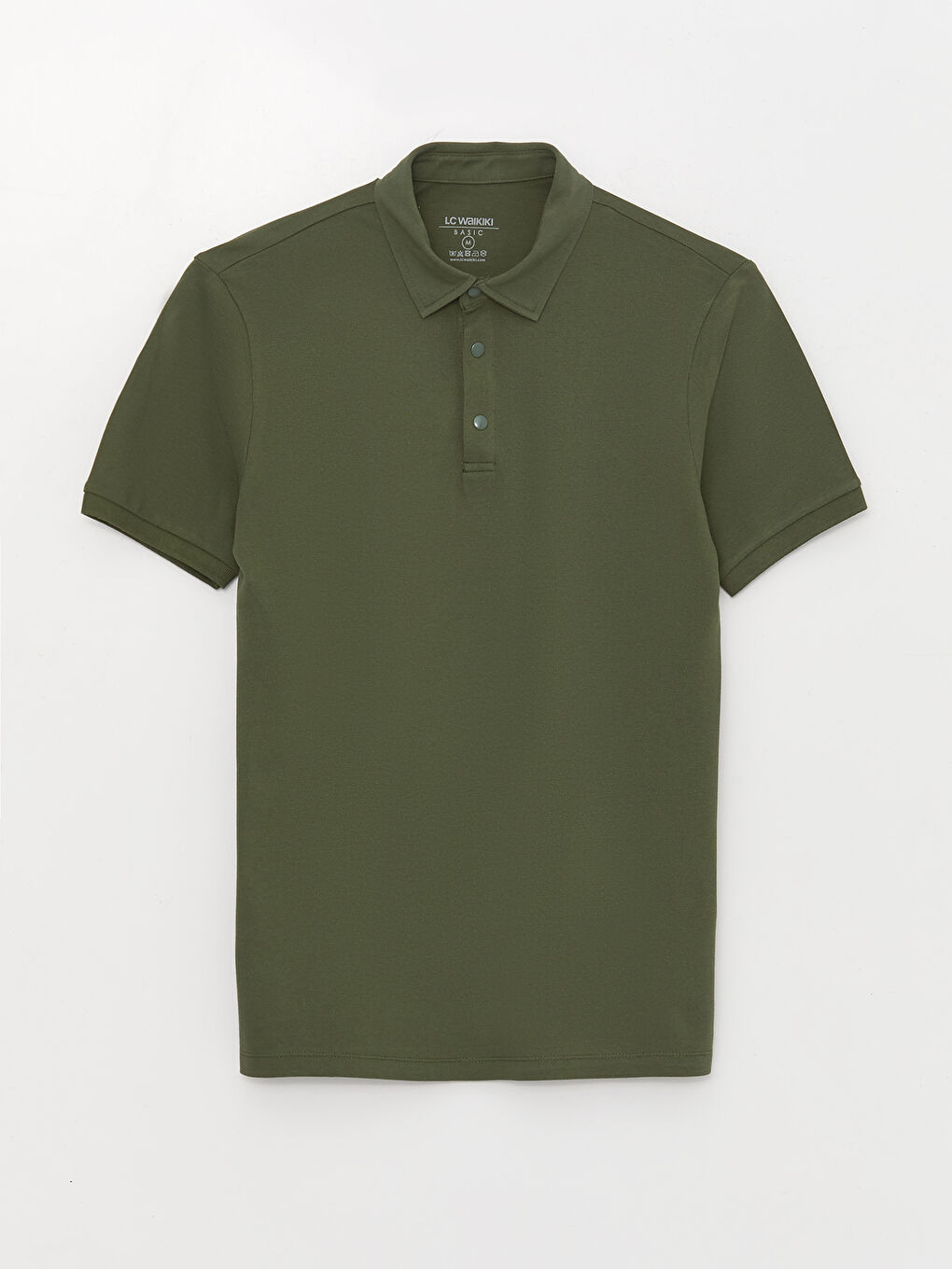 Мужская футболка-поло из пике с короткими рукавами-5