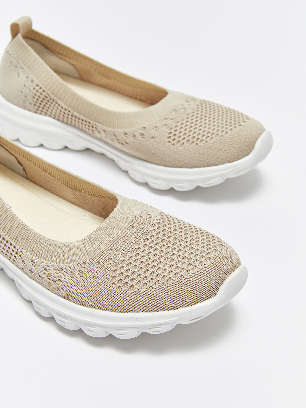 Bej File Detaylı Kadın Spor Ayakkabı-2