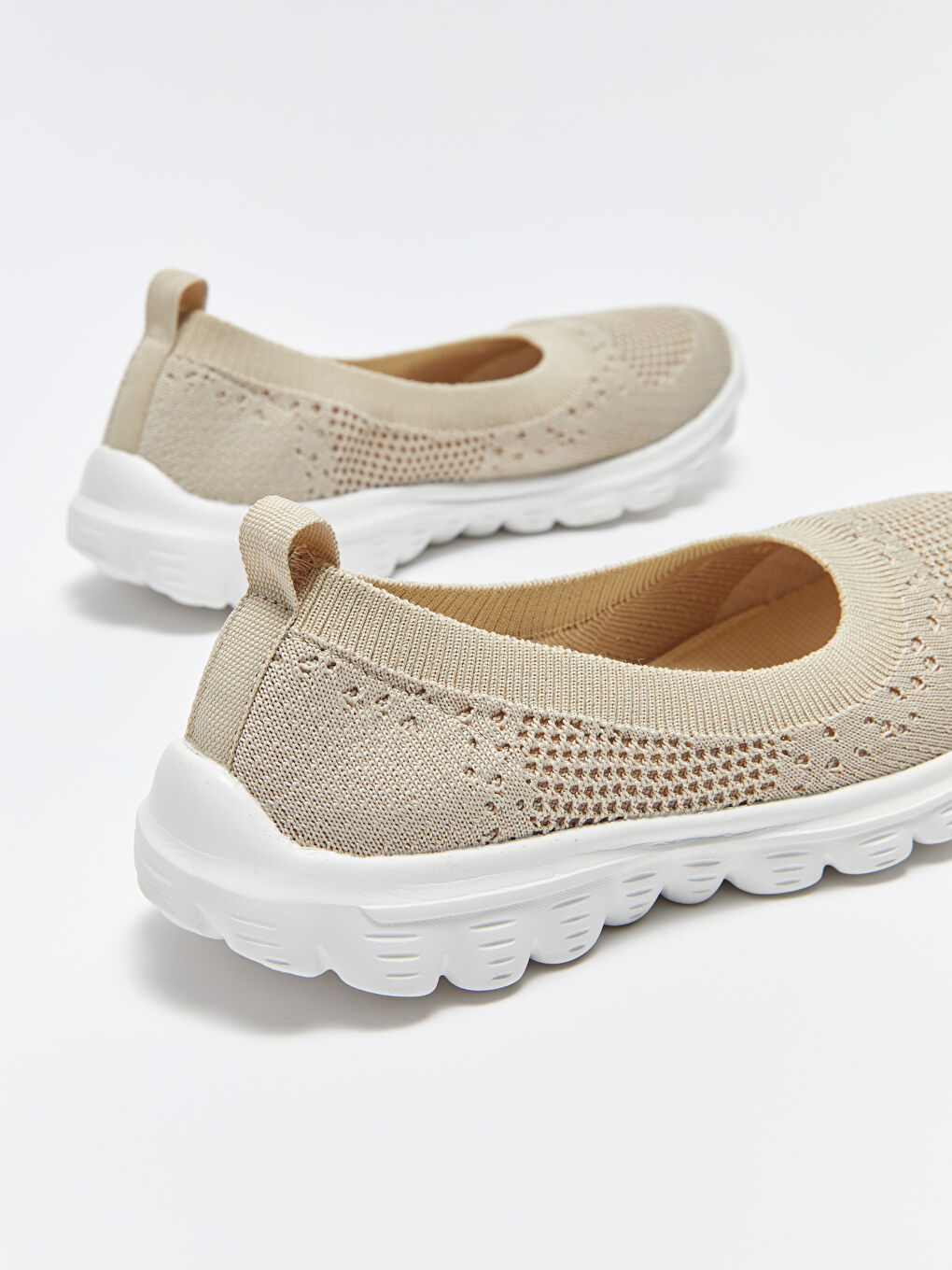 Bej File Detaylı Kadın Spor Ayakkabı-4