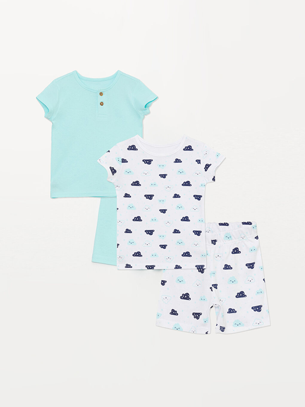 Crew Neck Printed Baby Boy Pajamas Set of 2 -S3FB50Z1-M5V