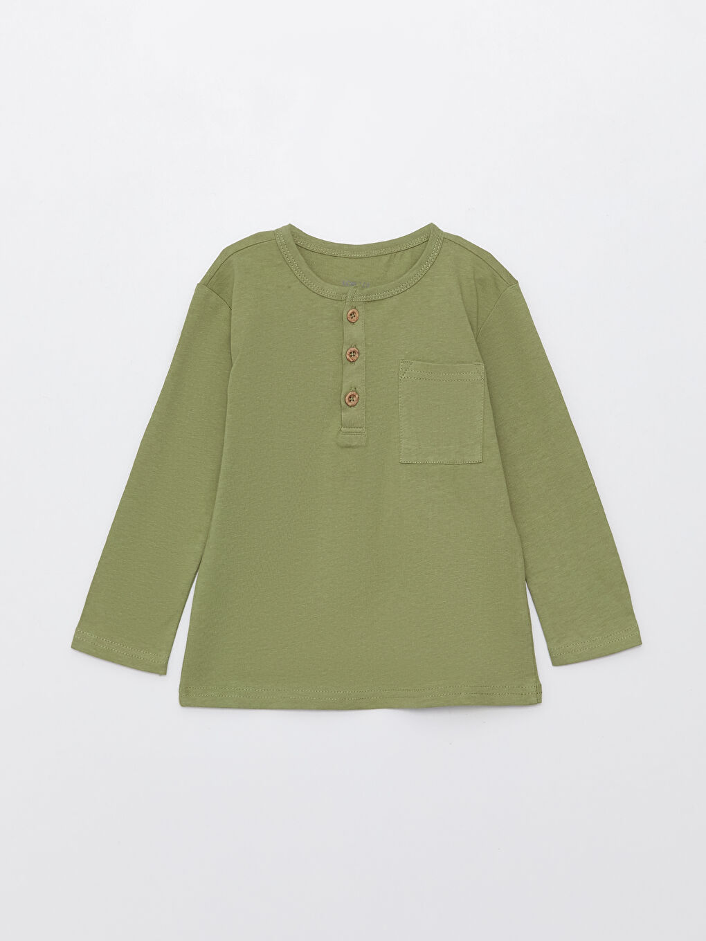 Crew Neck Long Sleeve Basic Baby Boys' T-Shirt