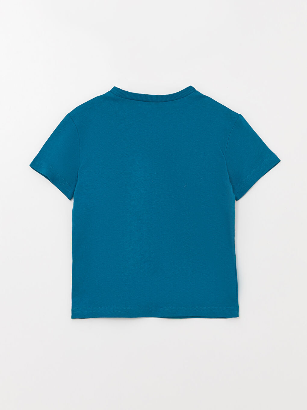 Petrol Bisiklet Yaka Kısa Kollu Erkek Bebek Tişört-1