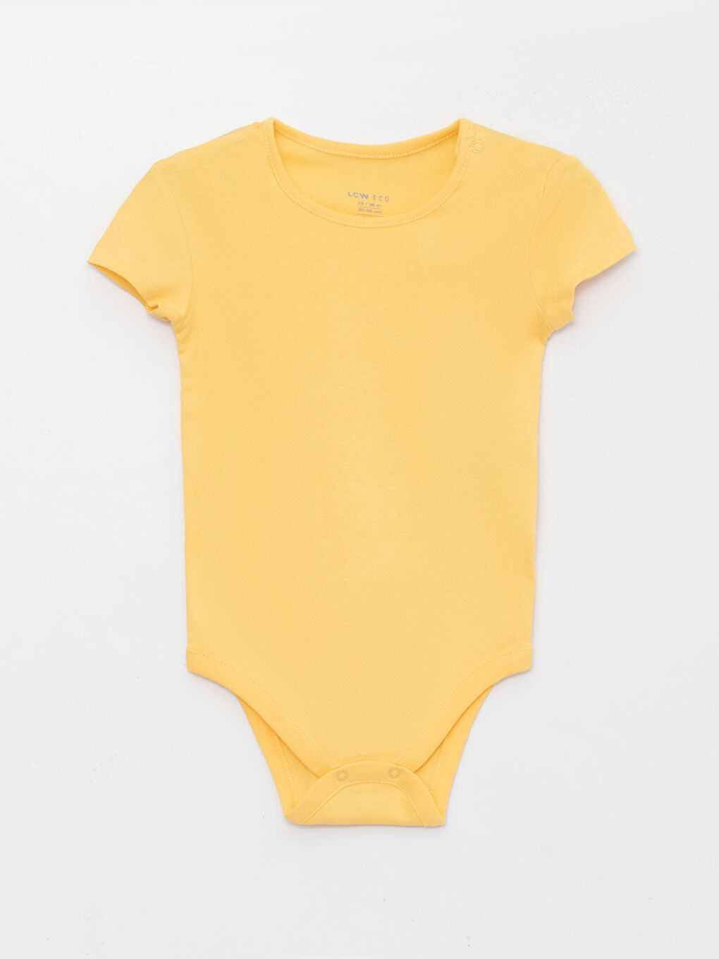 Sarı Bisiklet Yaka Kısa Kollu Pamuklu Erkek Bebek Çıtçıtlı Body 3'lü-2