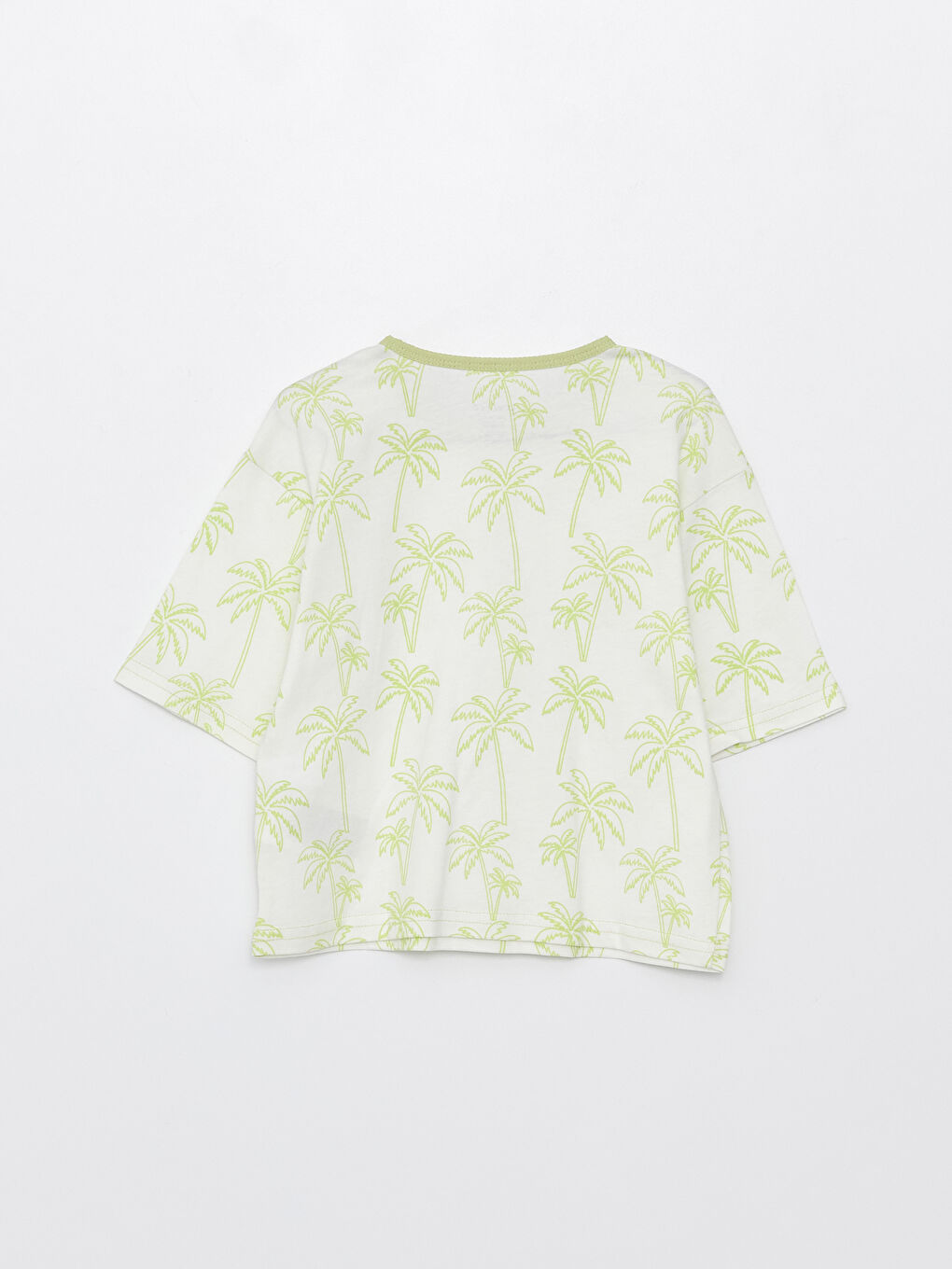 Yeşil Bisiklet Yaka Kısa Kollu Baskılı Erkek Bebek Tişört-1