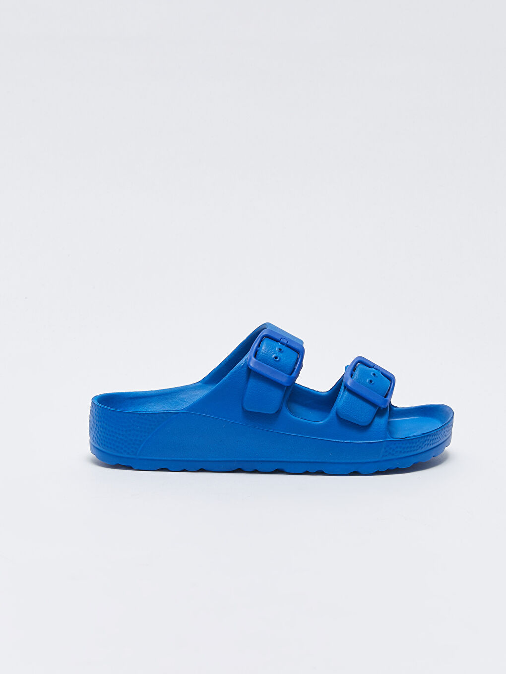 Mavi Toka Detaylı Çift Bantlı Erkek Çocuk Terlik-1